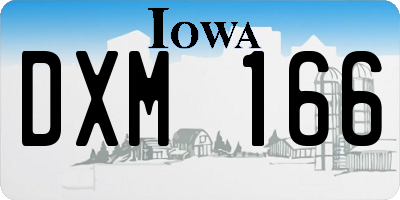 IA license plate DXM166