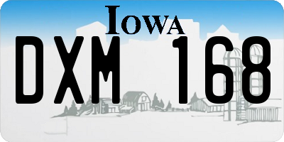 IA license plate DXM168
