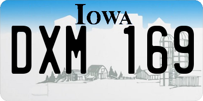 IA license plate DXM169