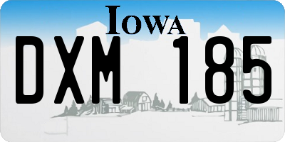 IA license plate DXM185