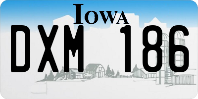 IA license plate DXM186
