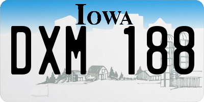 IA license plate DXM188