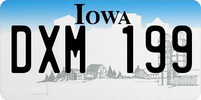 IA license plate DXM199