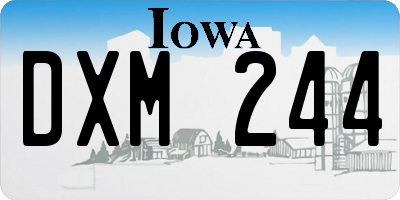 IA license plate DXM244