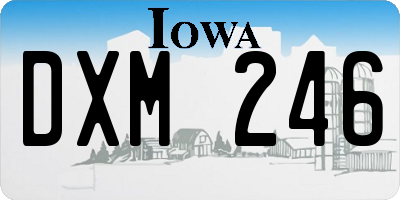 IA license plate DXM246