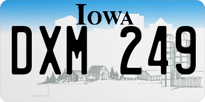 IA license plate DXM249