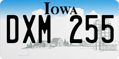 IA license plate DXM255
