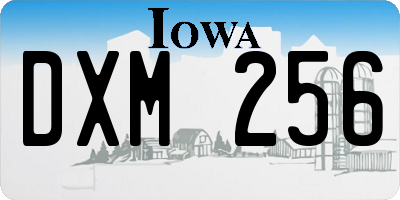 IA license plate DXM256