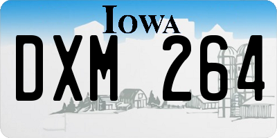IA license plate DXM264