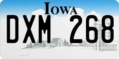 IA license plate DXM268