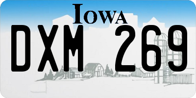IA license plate DXM269