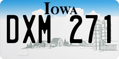 IA license plate DXM271
