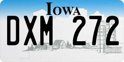 IA license plate DXM272