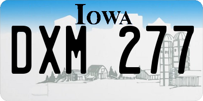 IA license plate DXM277