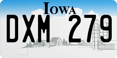IA license plate DXM279