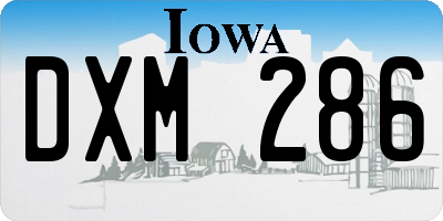 IA license plate DXM286