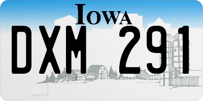 IA license plate DXM291