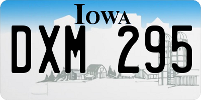 IA license plate DXM295