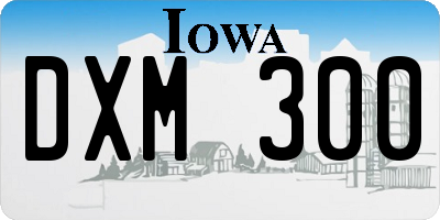 IA license plate DXM300