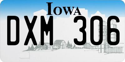 IA license plate DXM306
