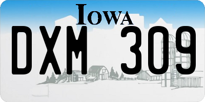 IA license plate DXM309