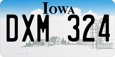IA license plate DXM324
