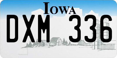 IA license plate DXM336