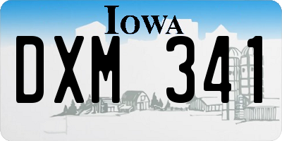 IA license plate DXM341