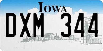 IA license plate DXM344