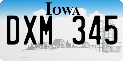 IA license plate DXM345