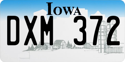 IA license plate DXM372