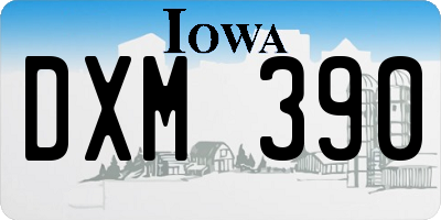 IA license plate DXM390
