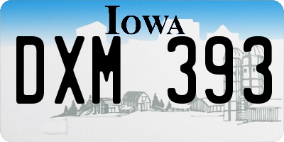 IA license plate DXM393