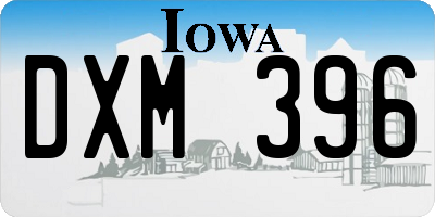 IA license plate DXM396