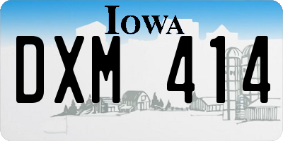 IA license plate DXM414