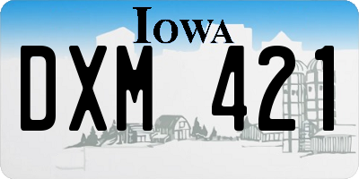 IA license plate DXM421