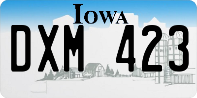 IA license plate DXM423