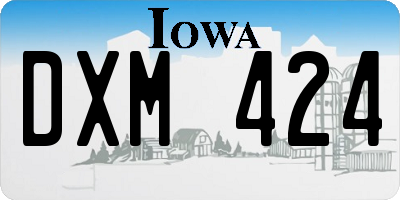 IA license plate DXM424