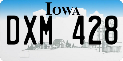 IA license plate DXM428