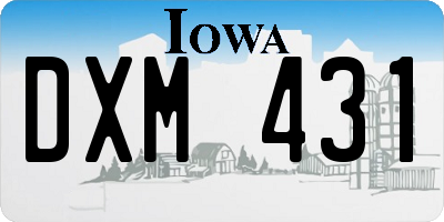 IA license plate DXM431