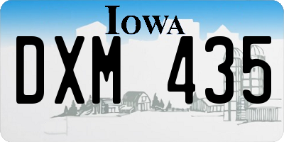 IA license plate DXM435