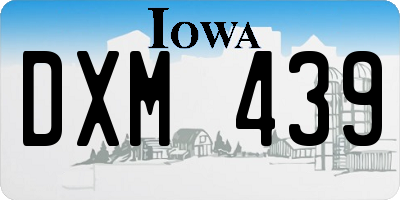IA license plate DXM439