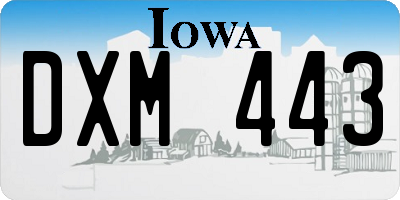 IA license plate DXM443