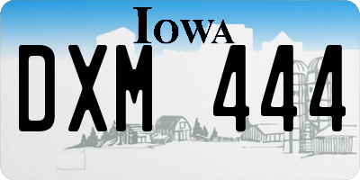 IA license plate DXM444