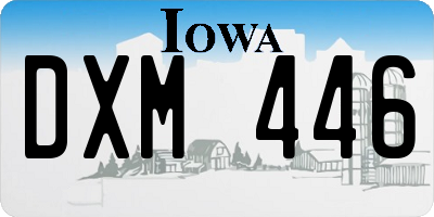 IA license plate DXM446