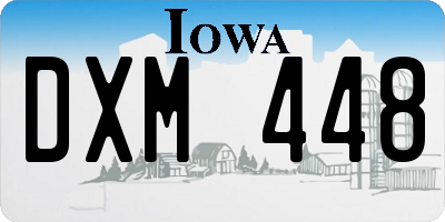 IA license plate DXM448