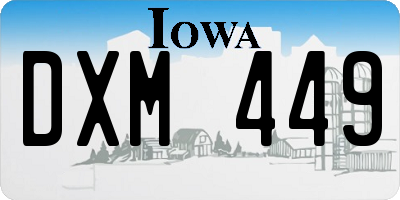 IA license plate DXM449