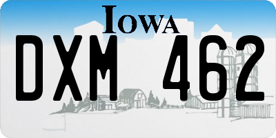 IA license plate DXM462