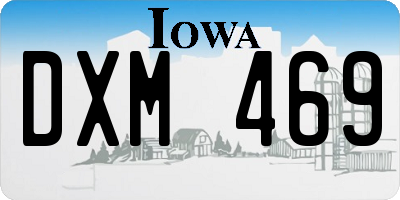 IA license plate DXM469