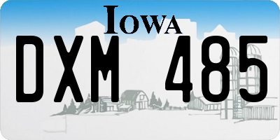 IA license plate DXM485